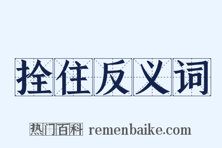 拴住反义词是什么意思的图片